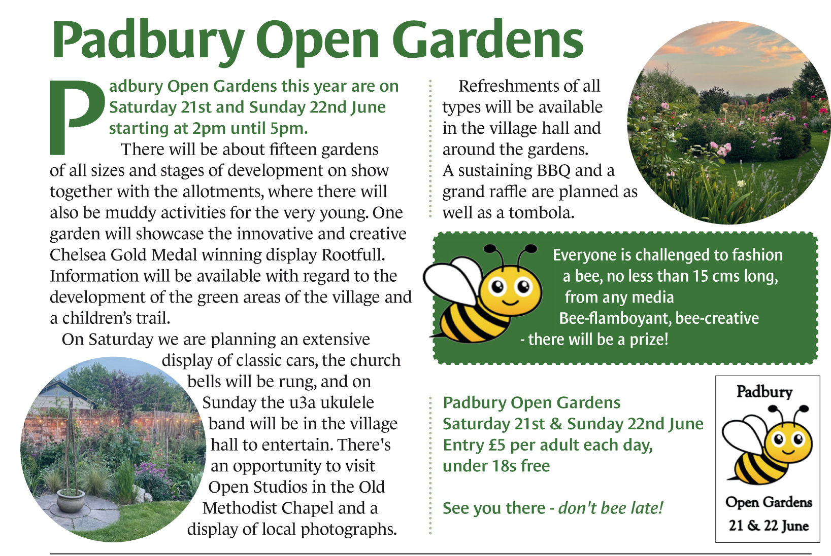 Padbury Open Gardens JunJul25